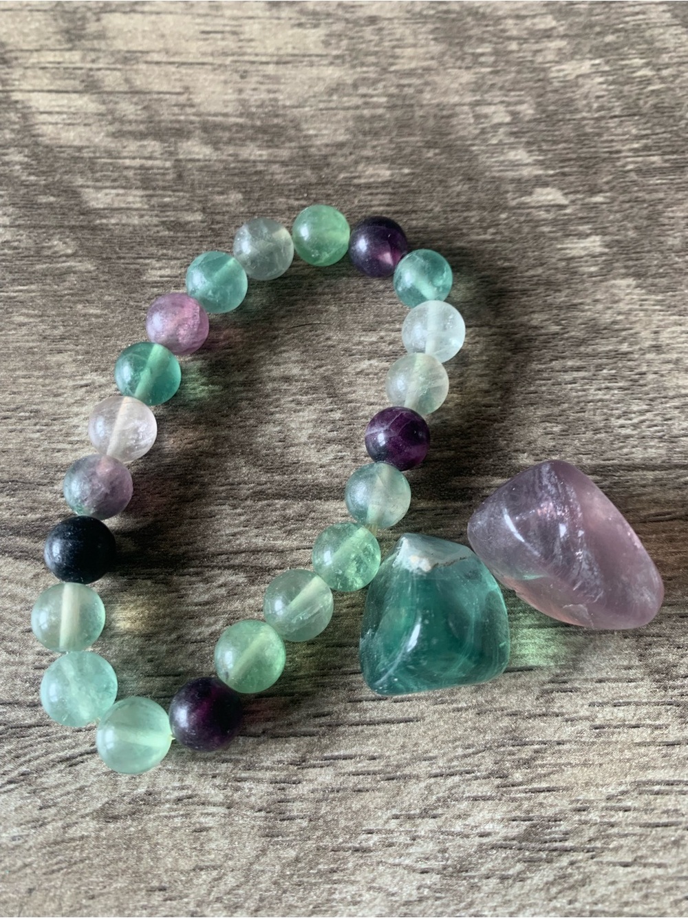 Fluorite Bundle ~ Bracelet & Tumbles